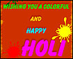 Wishing you a colorful and happy holi..